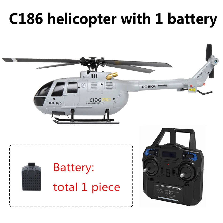 C186 Pro B105 RC Helicopter – 2.4G 6 - Axis Gyro Stabilized Remote Control Aircraft - Featured Mart