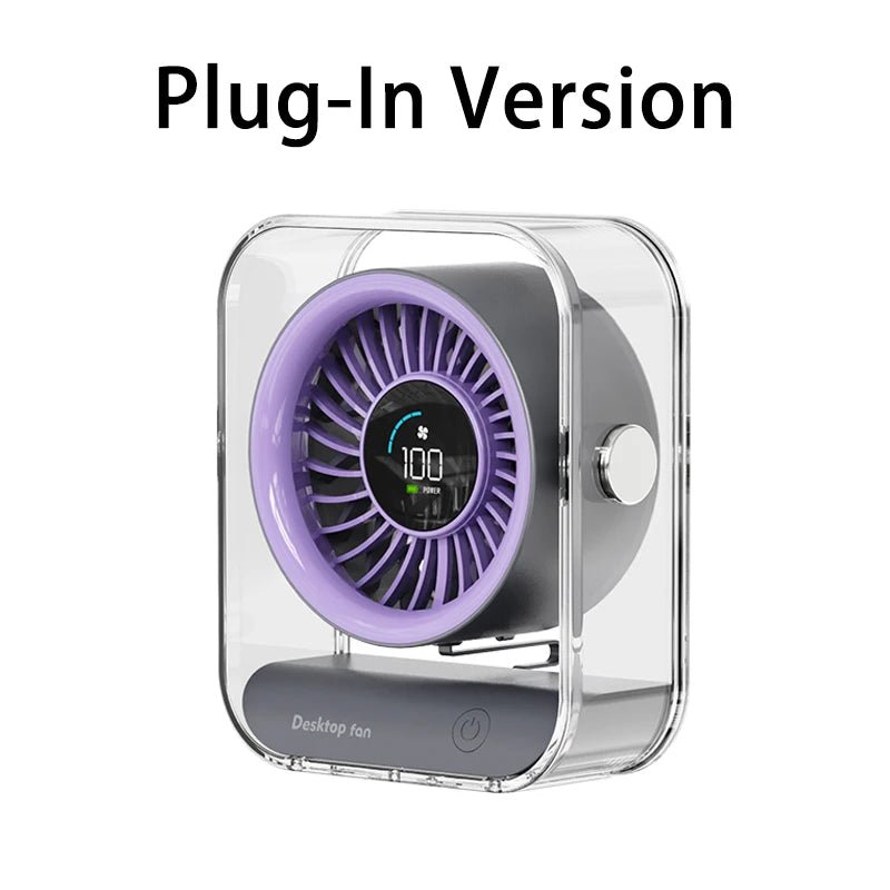 CoolBreeze: Silent USB Desk Fan with LED Display - Featured Mart