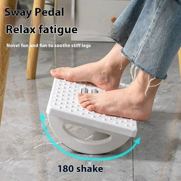 Ergonomic Footrest with Massage Rollers, Portable Under - Desk Stool - Featured Mart