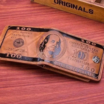 Men's Wallets With 100 US Dollar PatternWallet - Featured Mart