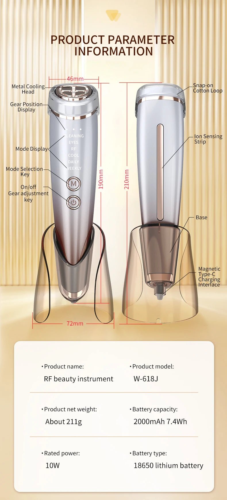 RF Facial Lifting & Tightening Beauty Device - Featured Mart