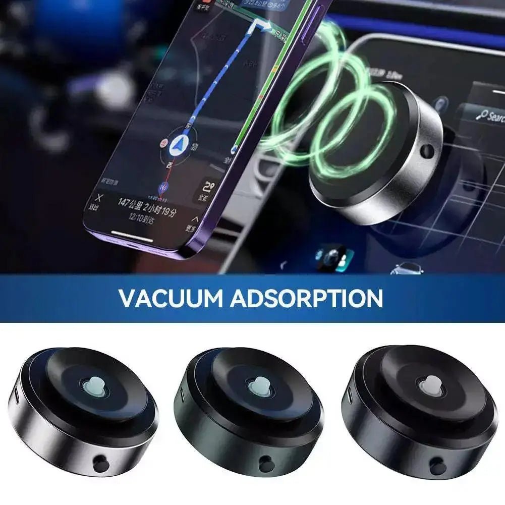 2 - in - 1 Magnetic Wireless Car Charger with Dual - Sided Rotation & Vacuum Suction - Featured Mart