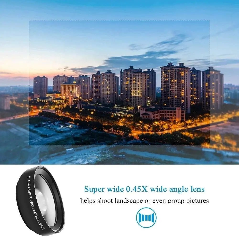 2 - in - 1 Mobile Lens: 0.45X Wide Angle & 12.5X Macro HD for iPhone & Android - Featured Mart