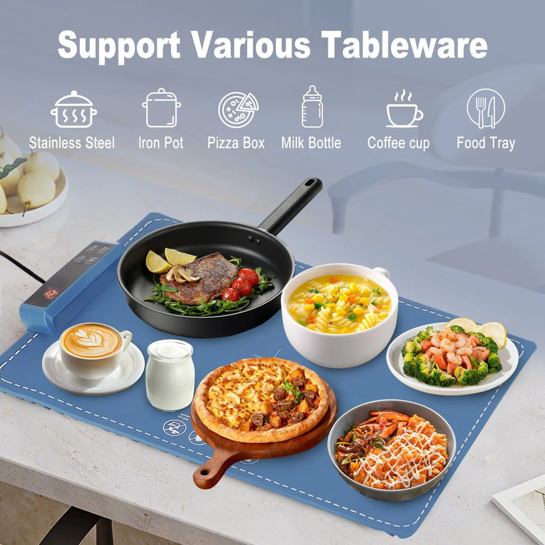 Foldable Multifunctional Food Warming Mat Featured Mart