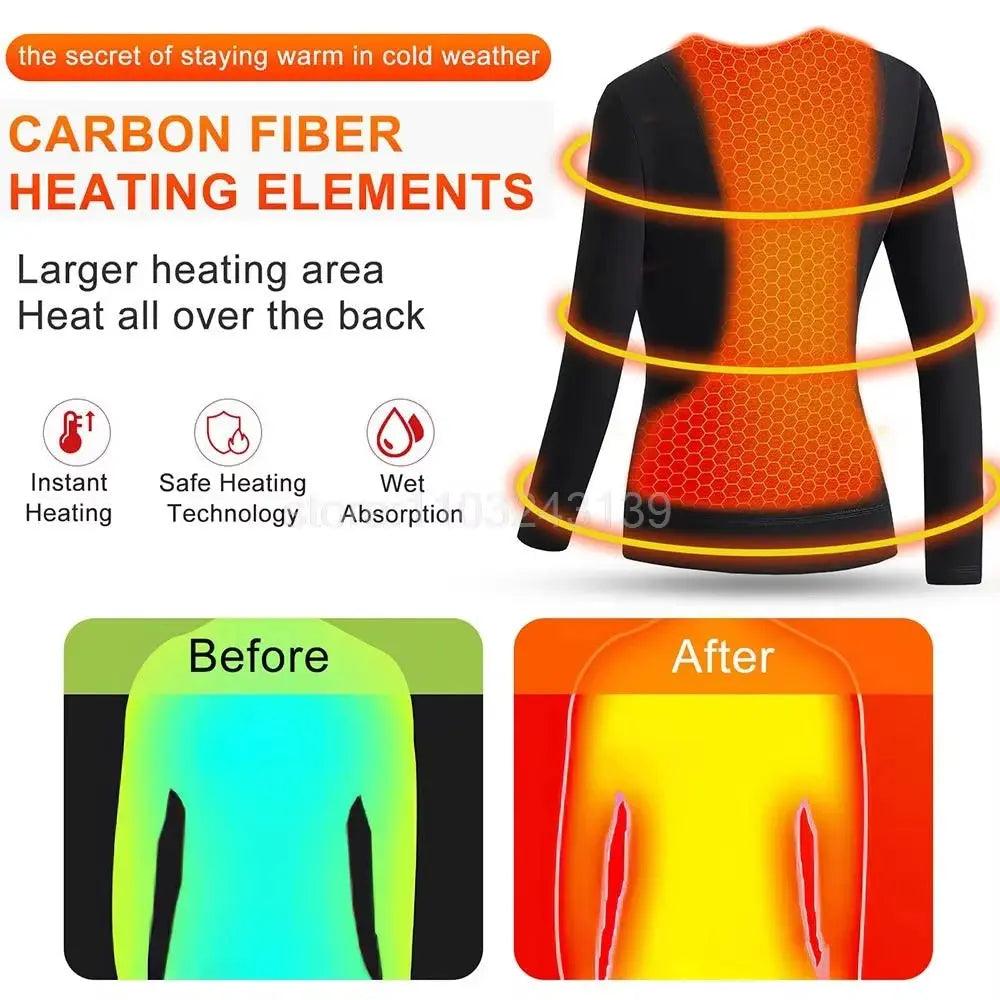 Men’s Winter Heated Thermal Jacket & Pants USB Electric Skiwear Featured Mart