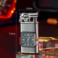 NEW Embossed Three-dimensional Pattern Double Fire Inflatable Lighter Multifunction with Dial Visual Gas Chamber Direct Lighter - FeaturedMart