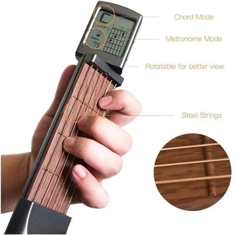 Portable Pocket Guitar Chord Tool with Rotatable Chord Chart for Beginners Featured Mart