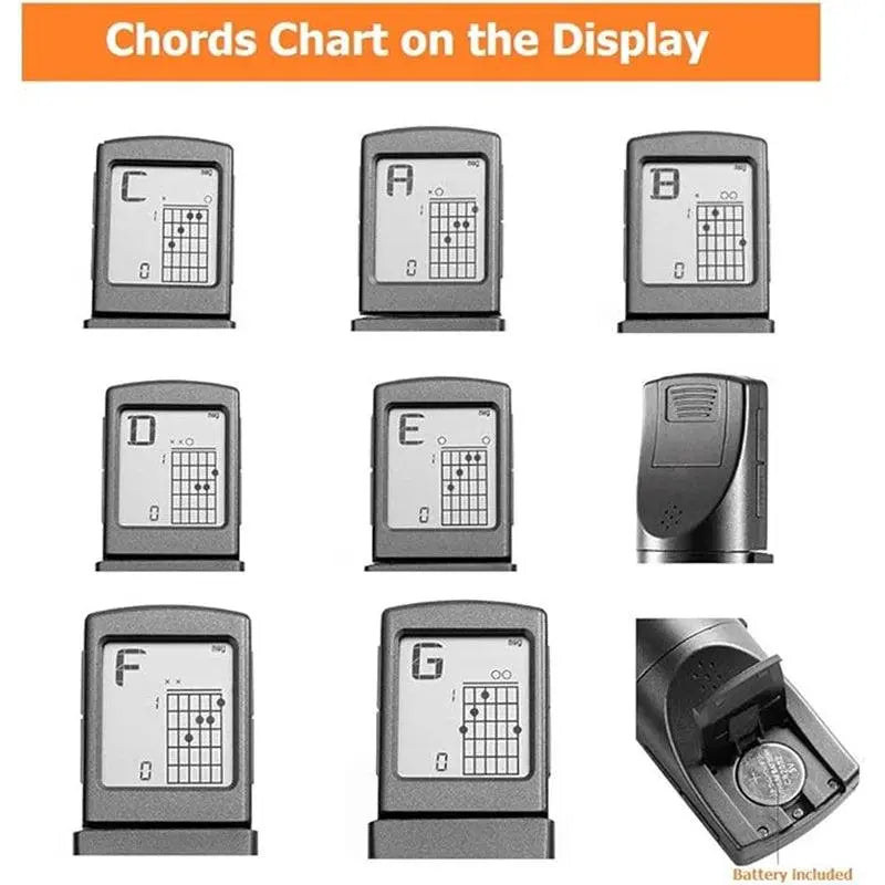 Portable Pocket Guitar Chord Tool with Rotatable Chord Chart for Beginners Featured Mart