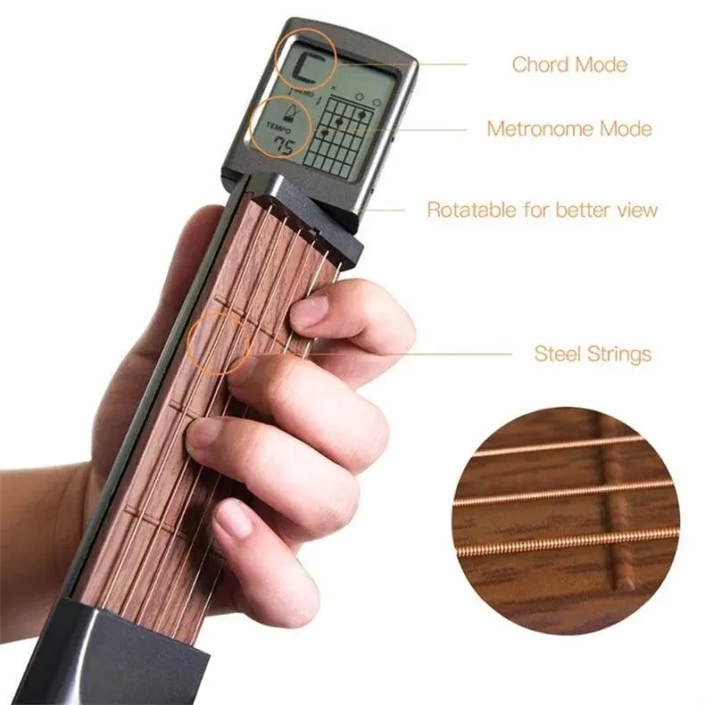 Portable Pocket Guitar Chord Tool with Rotatable Chord Chart for Beginners Featured Mart