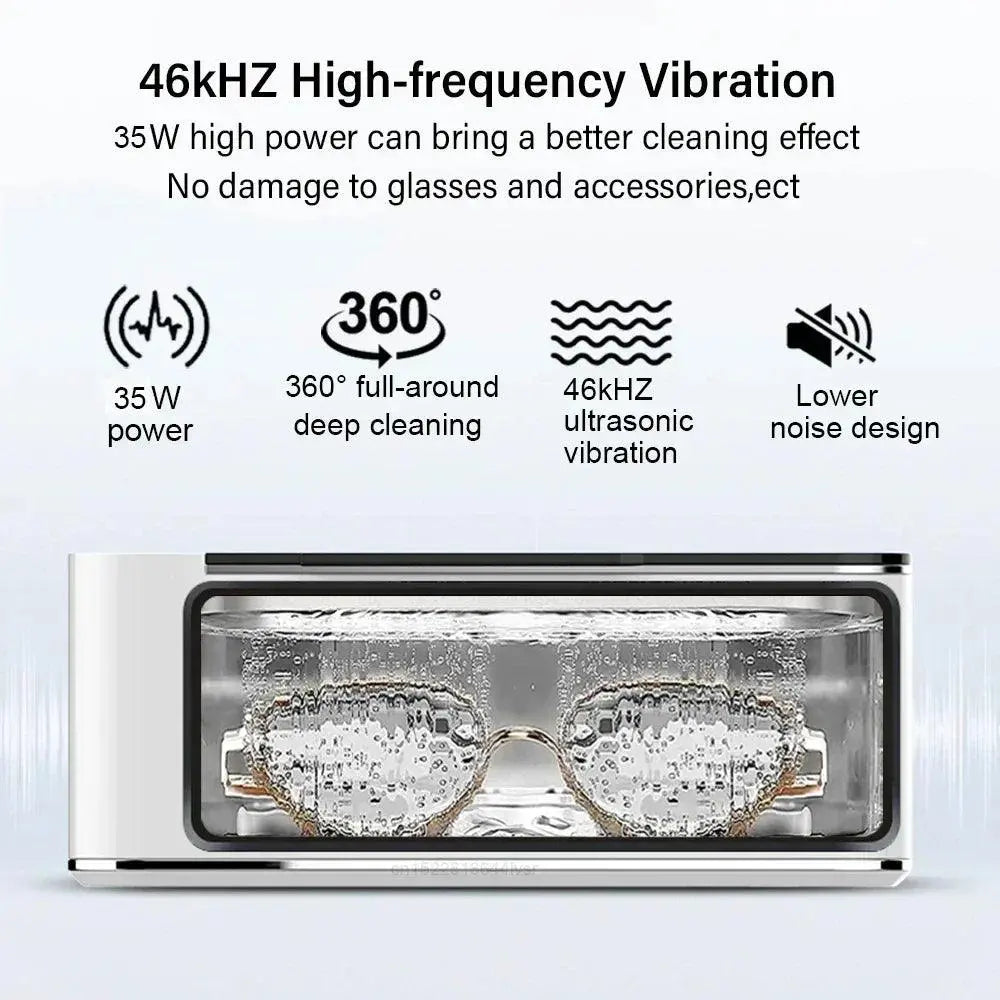 Professional Ultrasonic Cleaner 500ML —High-frequency Vibrations for Deep Cleaning Glasses, Jewelry & More Featured Mart