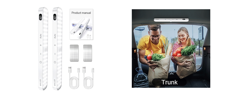 Motion Sensor LED Cabinet Light – 60 LEDs, Touch Control, Wireless & Rechargeable