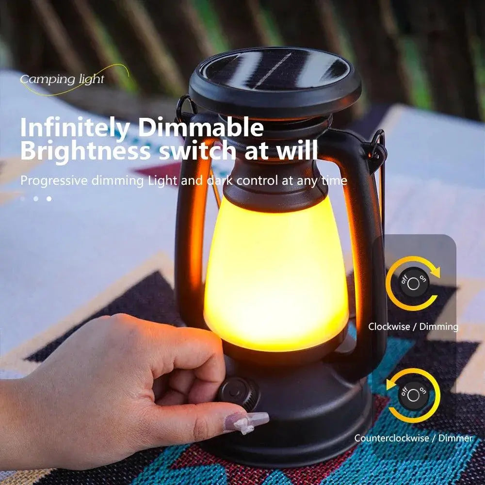 Solar Rechargeable Portable Camping Light Featured Mart