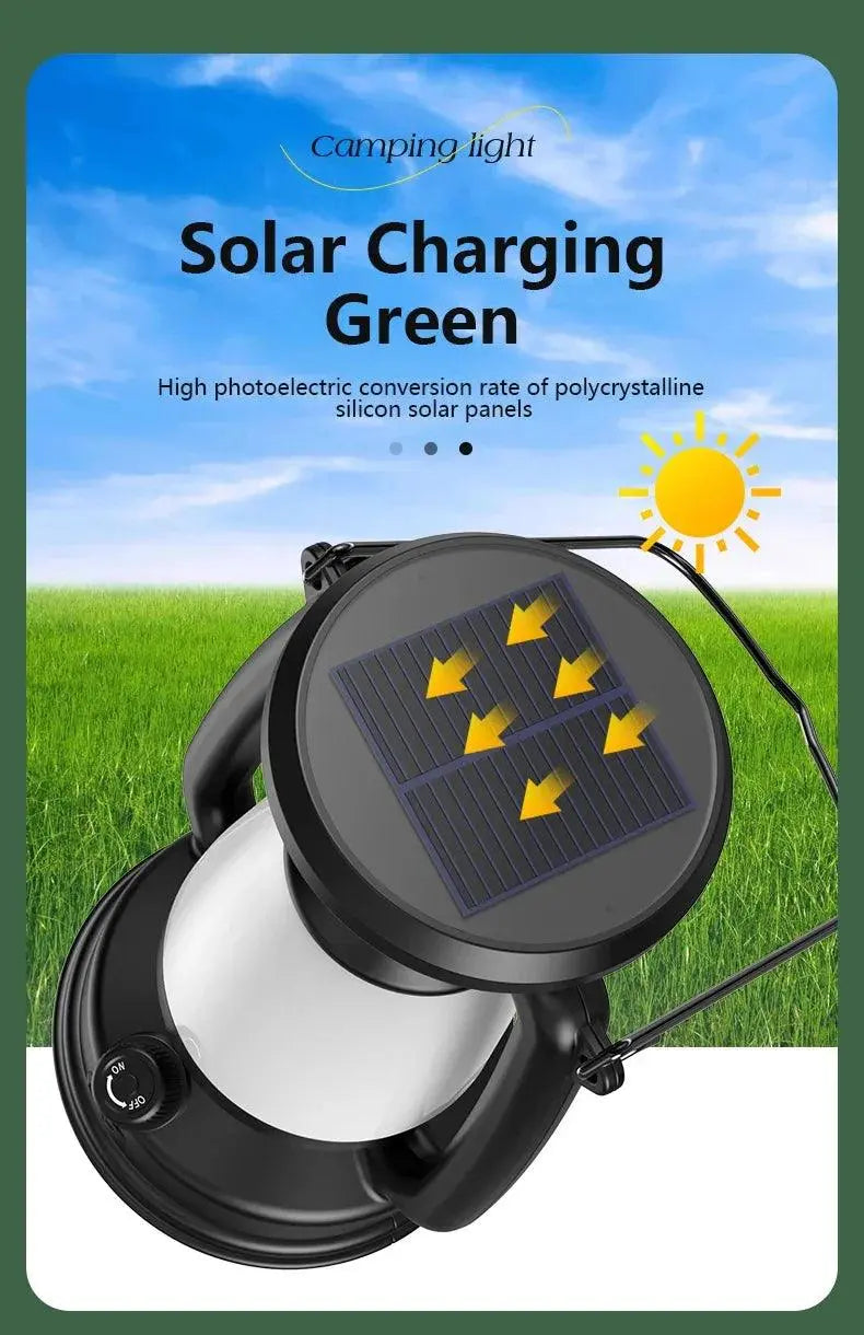 Solar Rechargeable Portable Camping Light Featured Mart