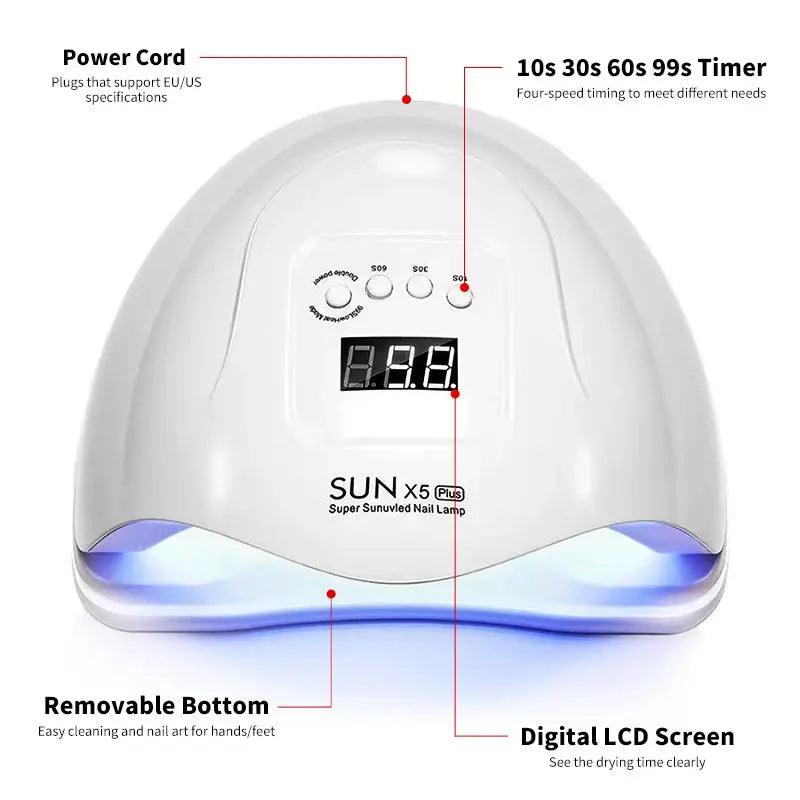 UV LED Nail Dryer Lamp for Gel Polish, Professional Manicure Equipment Featured Mart