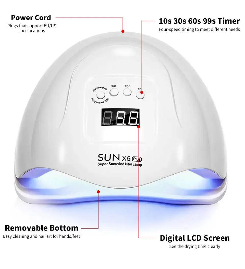 UV LED Nail Dryer Lamp for Gel Polish, Professional Manicure Equipment Featured Mart