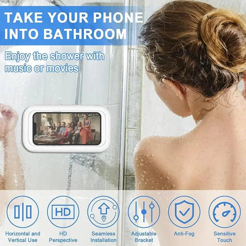 Waterproof Rotating Bathroom Phone Holder Featured Mart