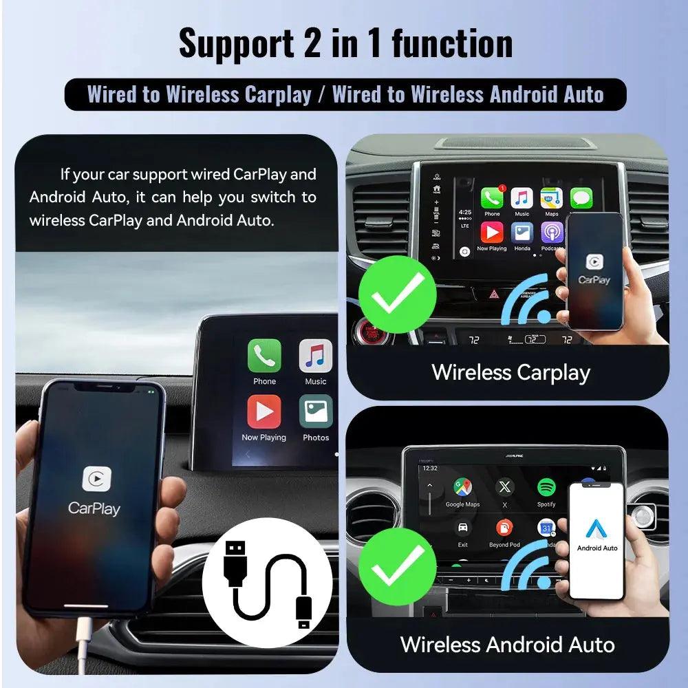 XUDA Wireless CarPlay & Android Auto Adapter – Plug & Play, Fast WiFi Featured Mart