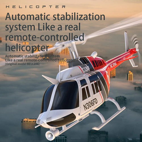C138 RC Bell 206 Helicopter – 1:36 Scale, Altitude Hold, 6 - Axis Gyro - Featured Mart