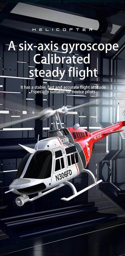 C138 RC Bell 206 Helicopter – 1:36 Scale, Altitude Hold, 6 - Axis Gyro - Featured Mart