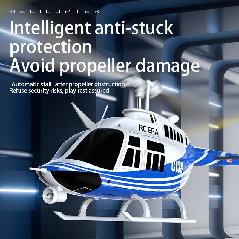 C138 RC Bell 206 Helicopter – 1:36 Scale, Altitude Hold, 6 - Axis Gyro - Featured Mart