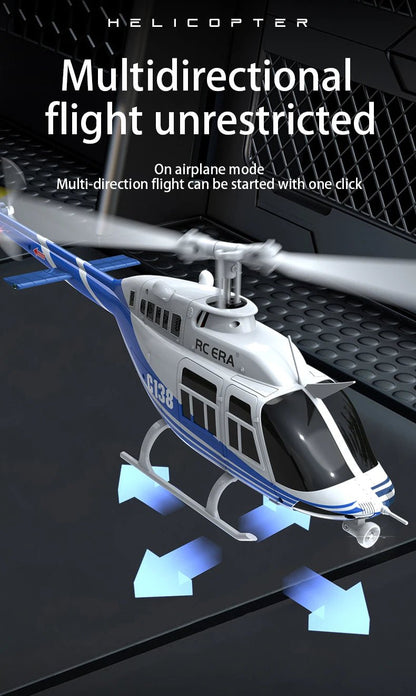 C138 RC Bell 206 Helicopter – 1:36 Scale, Altitude Hold, 6 - Axis Gyro - Featured Mart