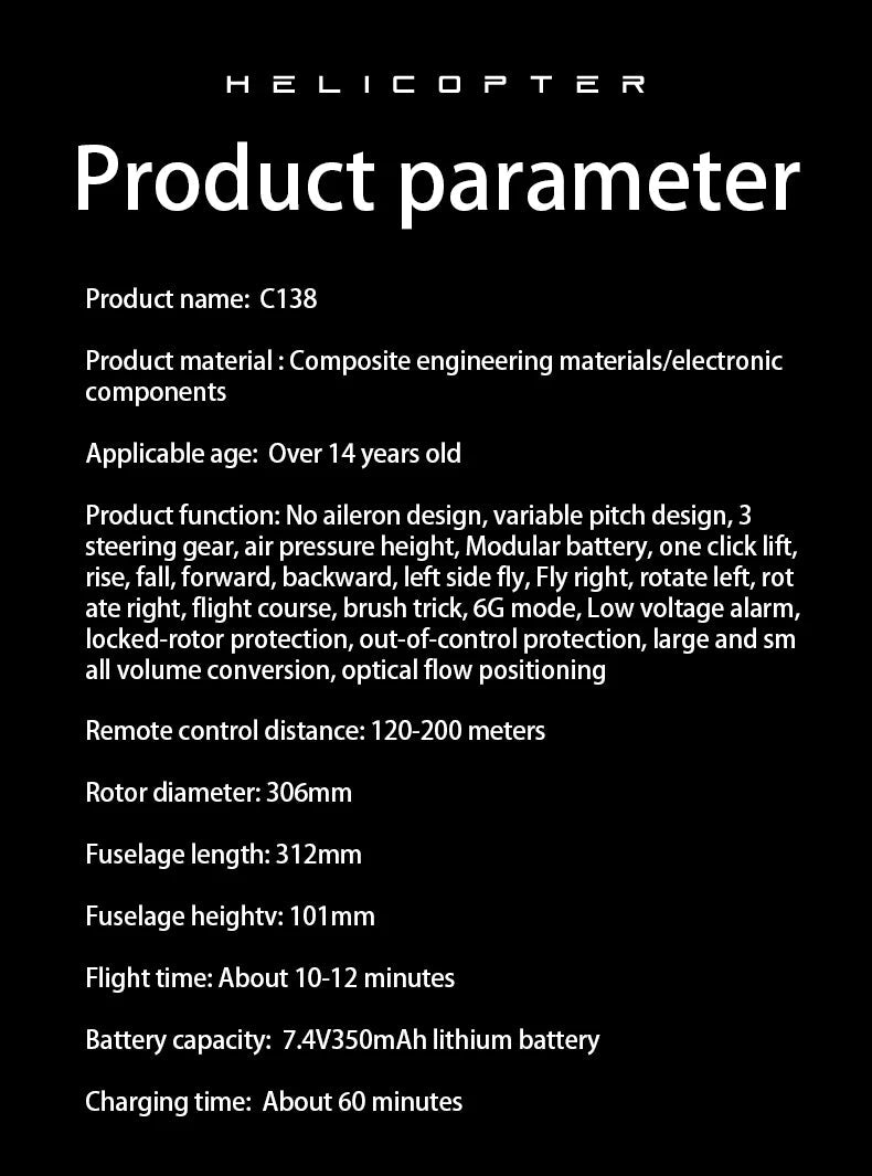C138 RC Bell 206 Helicopter – 1:36 Scale, Altitude Hold, 6 - Axis Gyro - Featured Mart