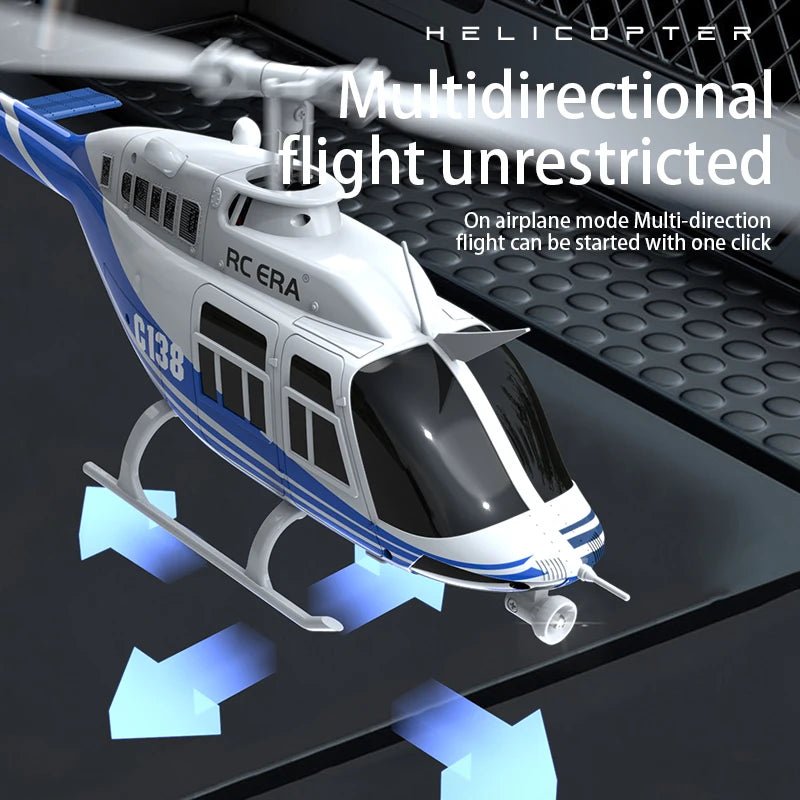 C138 RC Bell 206 Helicopter – 1:36 Scale, Altitude Hold, 6 - Axis Gyro - Featured Mart