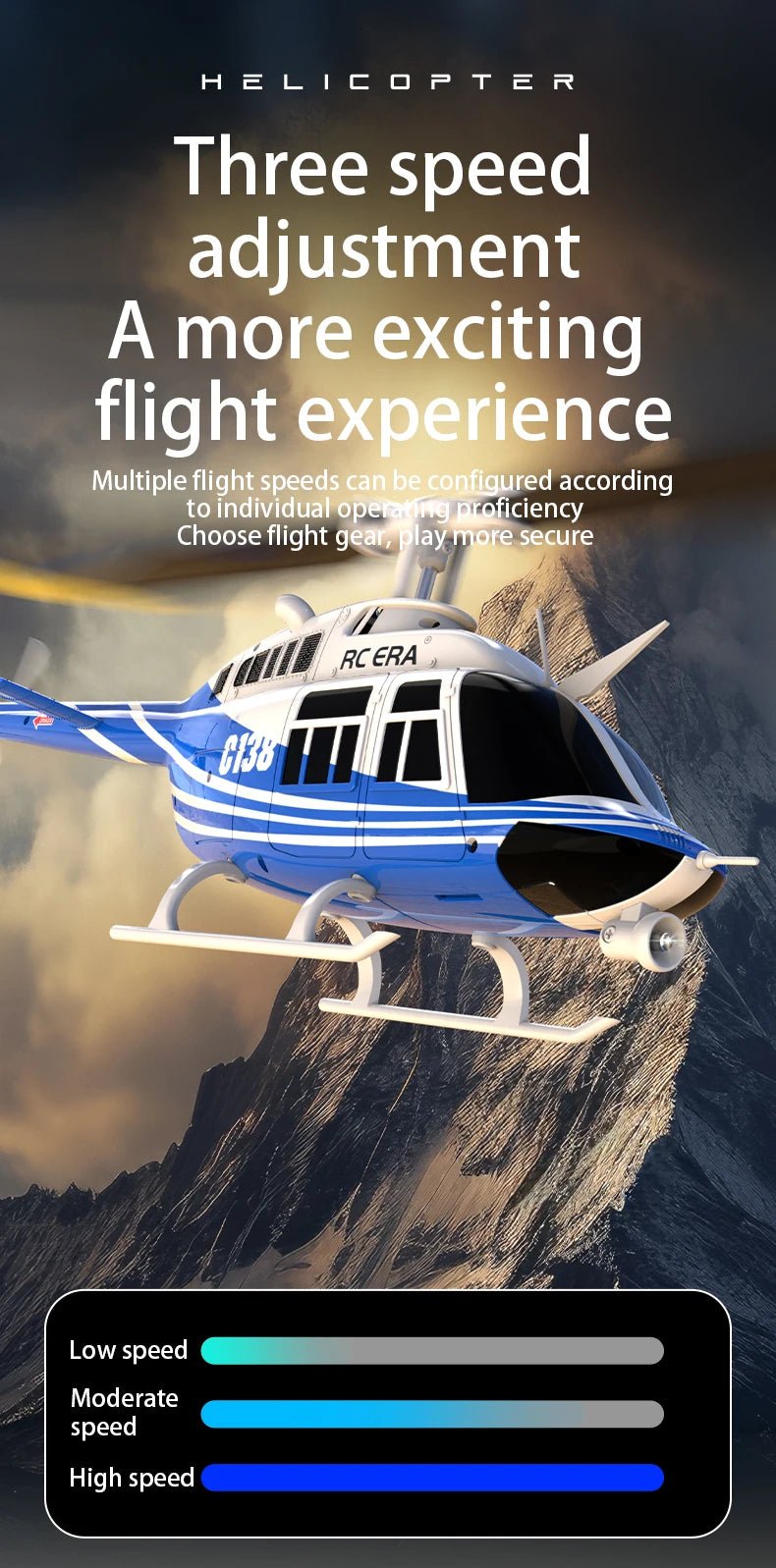 C138 RC Bell 206 Helicopter – 1:36 Scale, Altitude Hold, 6 - Axis Gyro - Featured Mart