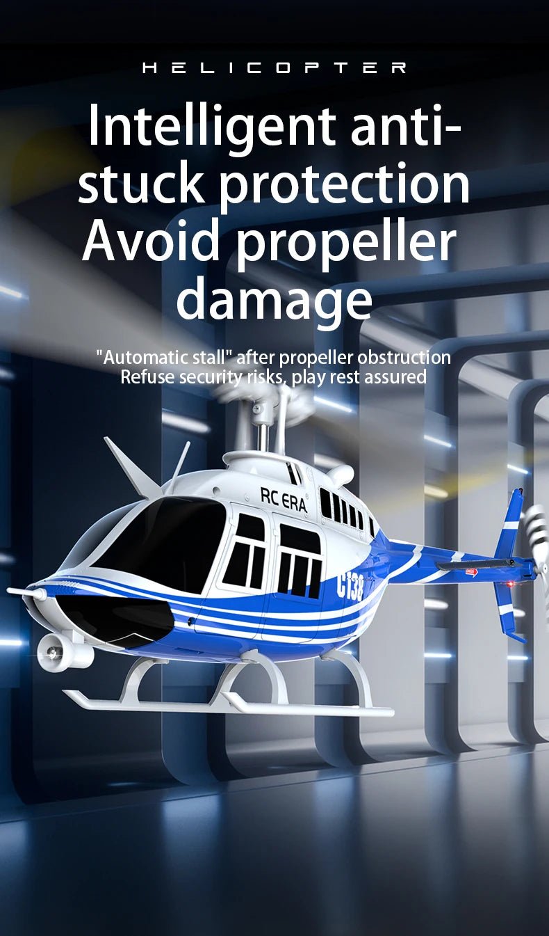 C138 RC Bell 206 Helicopter – 1:36 Scale, Altitude Hold, 6 - Axis Gyro - Featured Mart