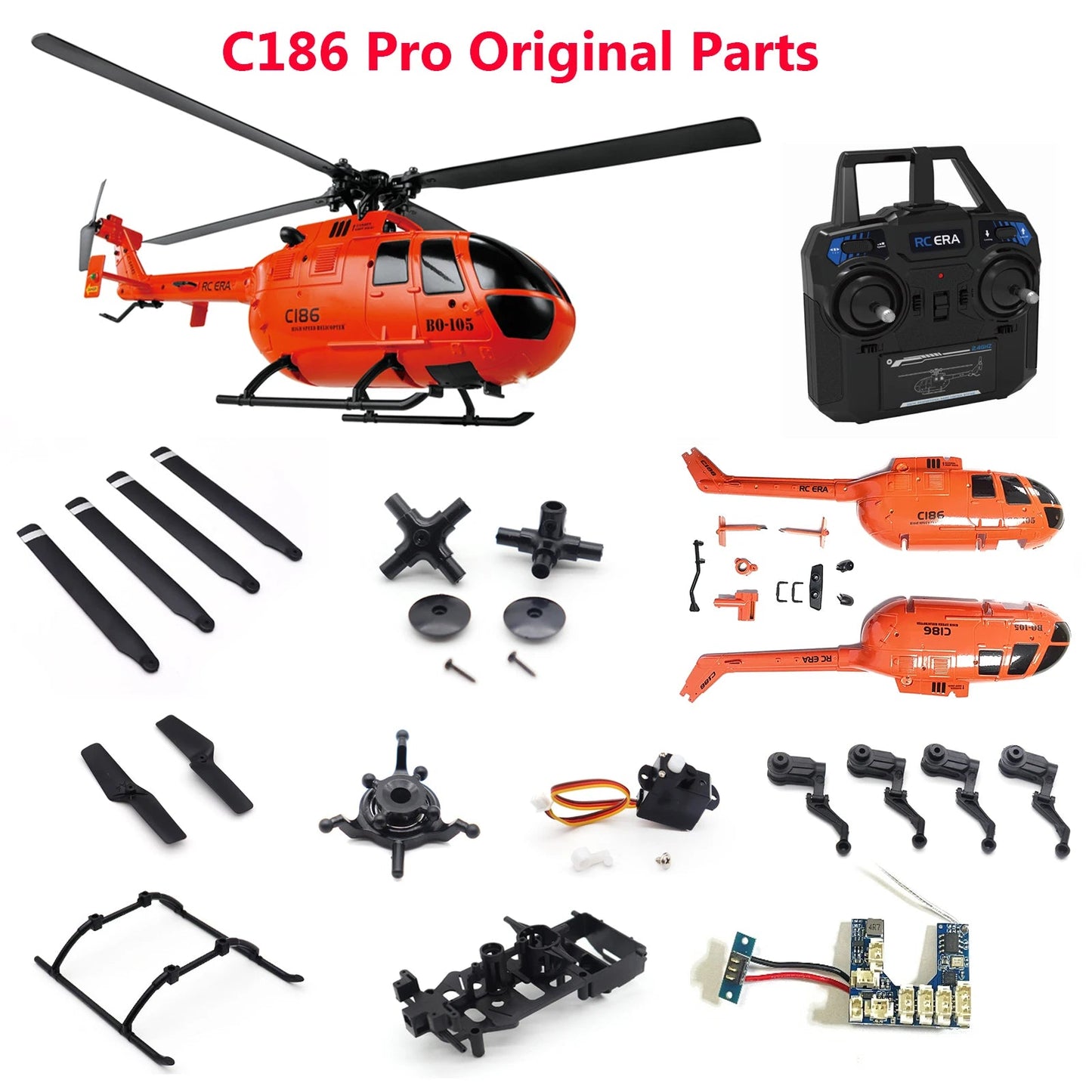 C186 Pro B105 RC Helicopter – 2.4G 6 - Axis Gyro Stabilized Remote Control Aircraft - Featured Mart