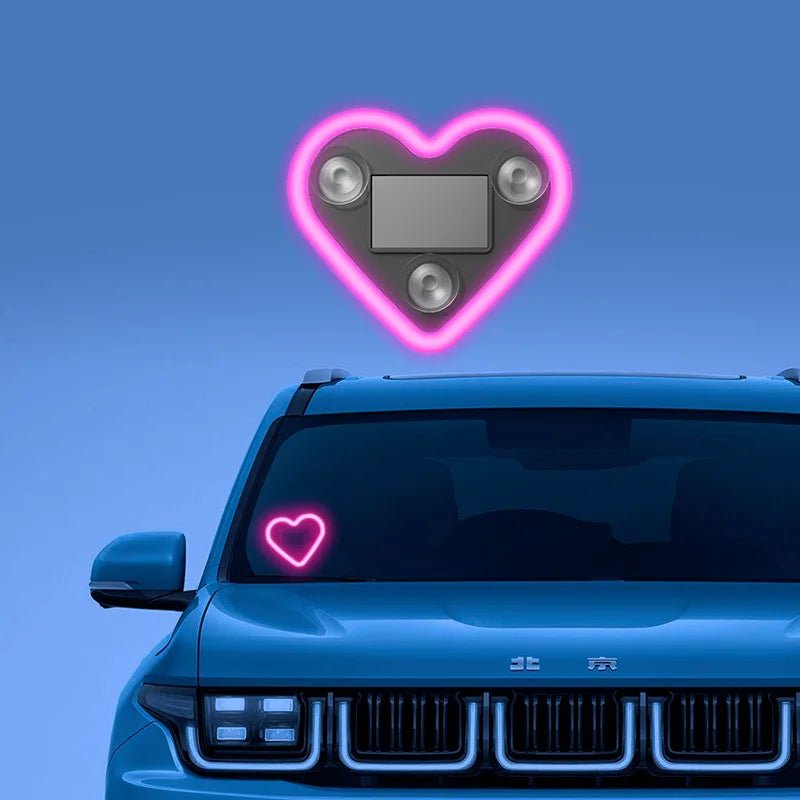 Car Solar Heart LED Light – Wireless Ambient Lamp - Featured Mart