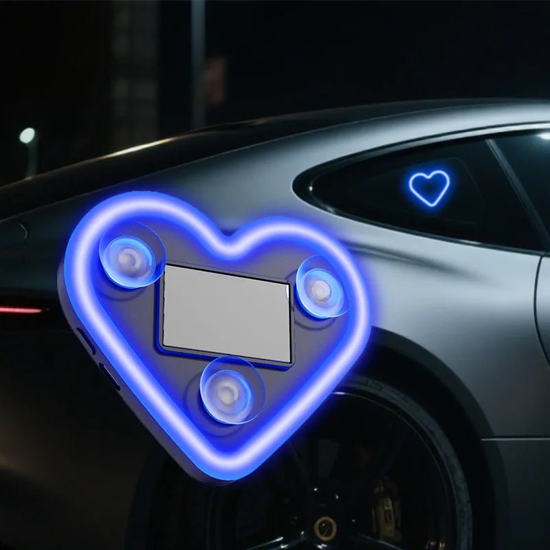 Car Solar Heart LED Light – Wireless Ambient Lamp - Featured Mart
