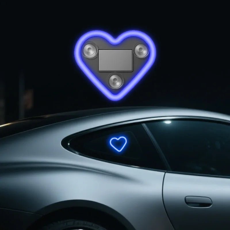Car Solar Heart LED Light – Wireless Ambient Lamp - Featured Mart