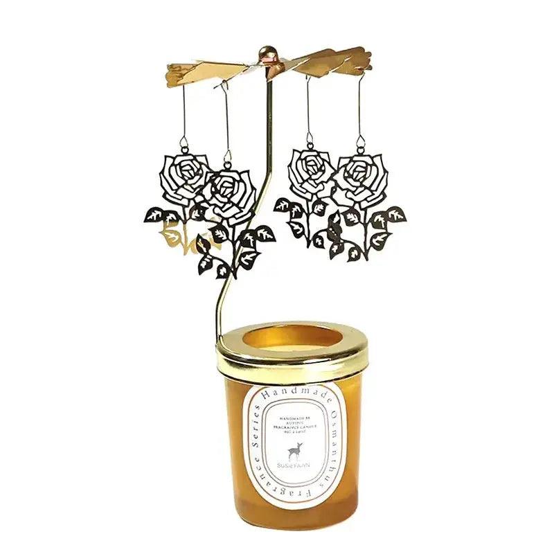 Carousel candlestick aromatherapy holder for ambience and decoration - Featured Mart