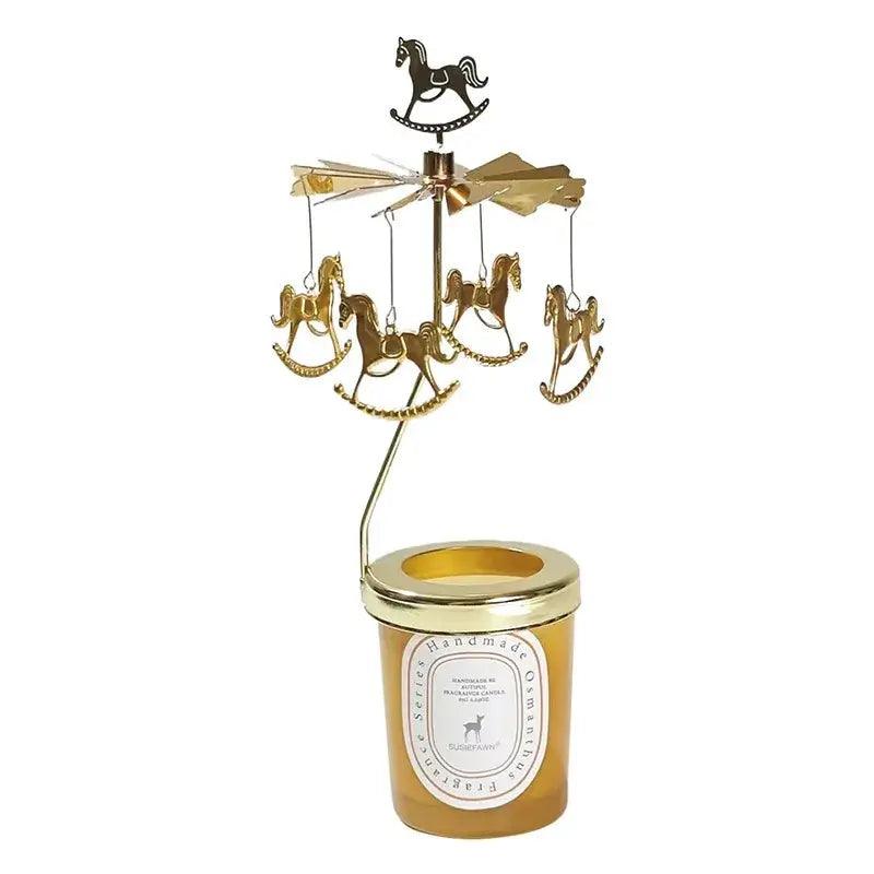 Carousel candlestick aromatherapy holder for ambience and decoration - Featured Mart