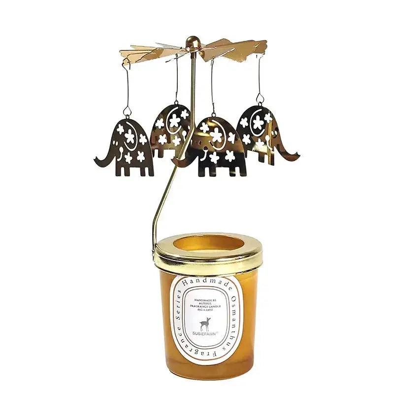 Carousel candlestick aromatherapy holder for ambience and decoration - Featured Mart