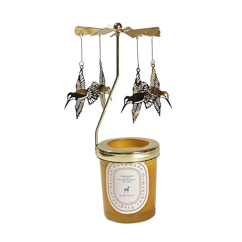 Carousel candlestick aromatherapy holder for ambience and decoration - Featured Mart