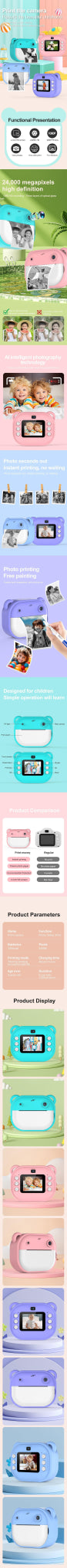 Children Digital Camera Instant Print for Kids - Featured Mart