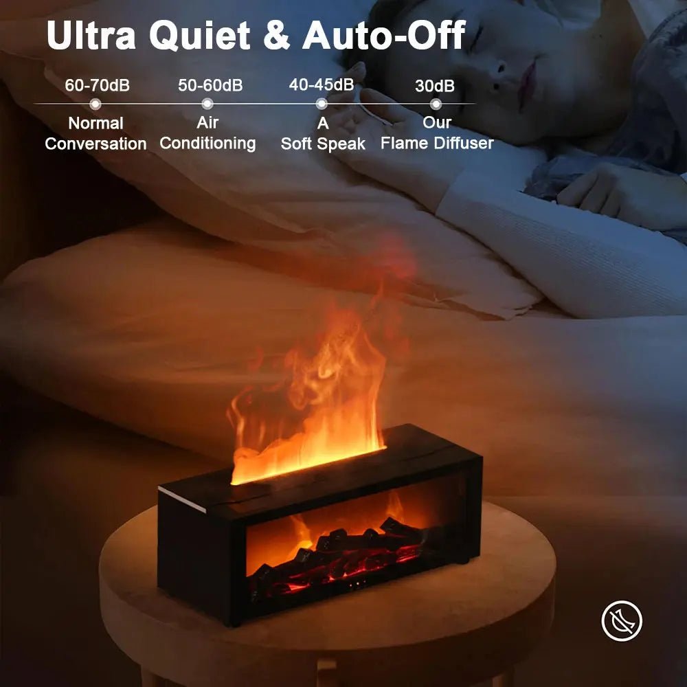 Cool Flame Aroma Essential Oil Humidifier with RGB Light & Remote - Featured Mart