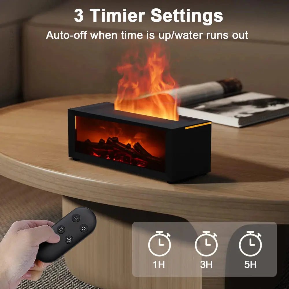 Cool Flame Aroma Essential Oil Humidifier with RGB Light & Remote - Featured Mart