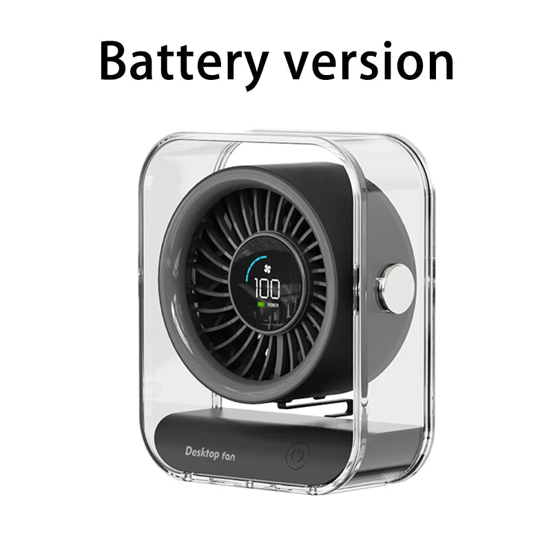 CoolBreeze: Silent USB Desk Fan with LED Display - Featured Mart