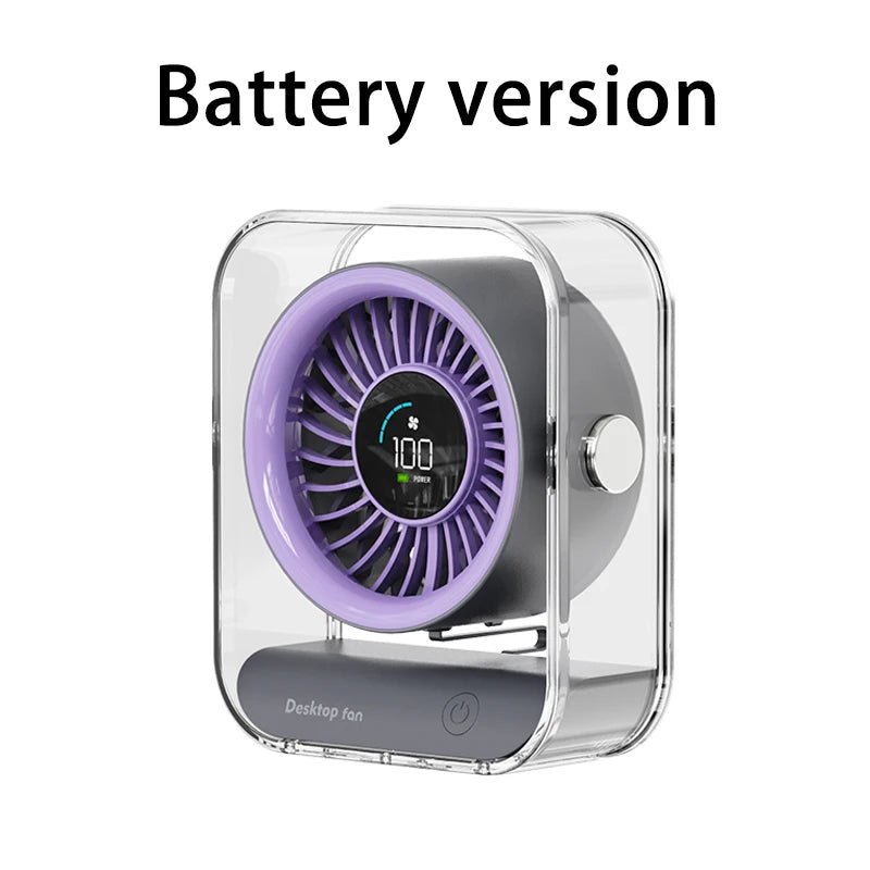 CoolBreeze: Silent USB Desk Fan with LED Display - Featured Mart