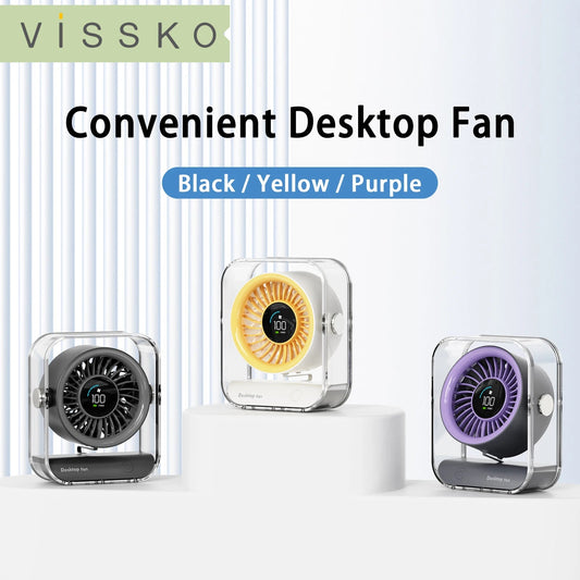 CoolBreeze: Silent USB Desk Fan with LED Display - Featured Mart