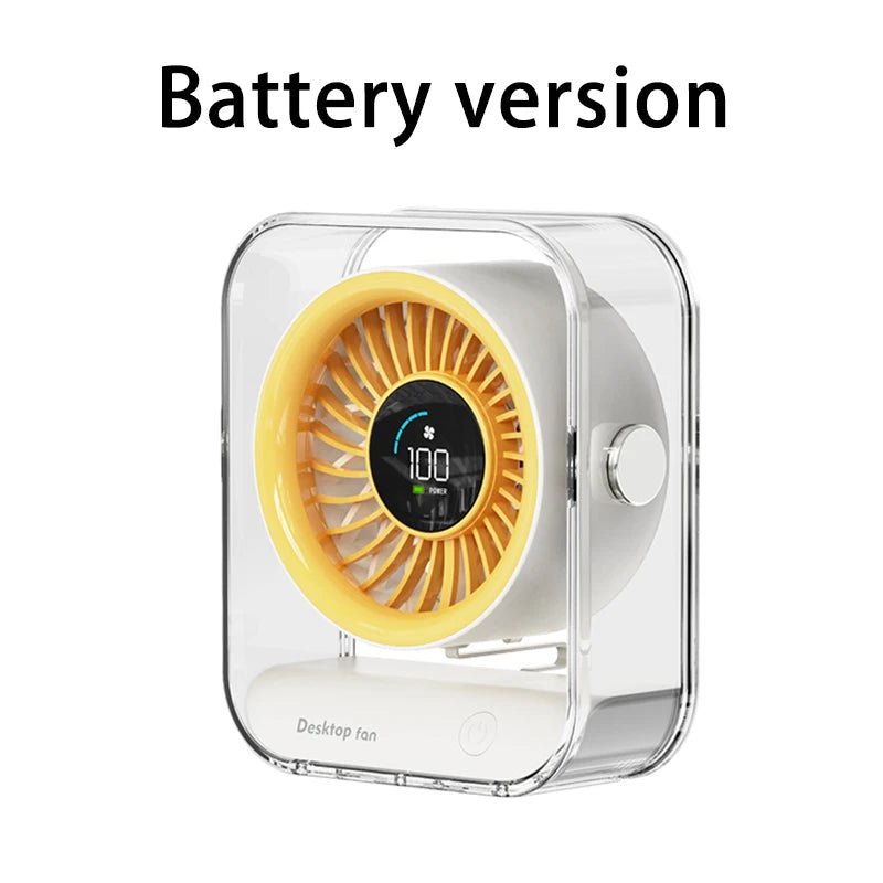 CoolBreeze: Silent USB Desk Fan with LED Display - Featured Mart