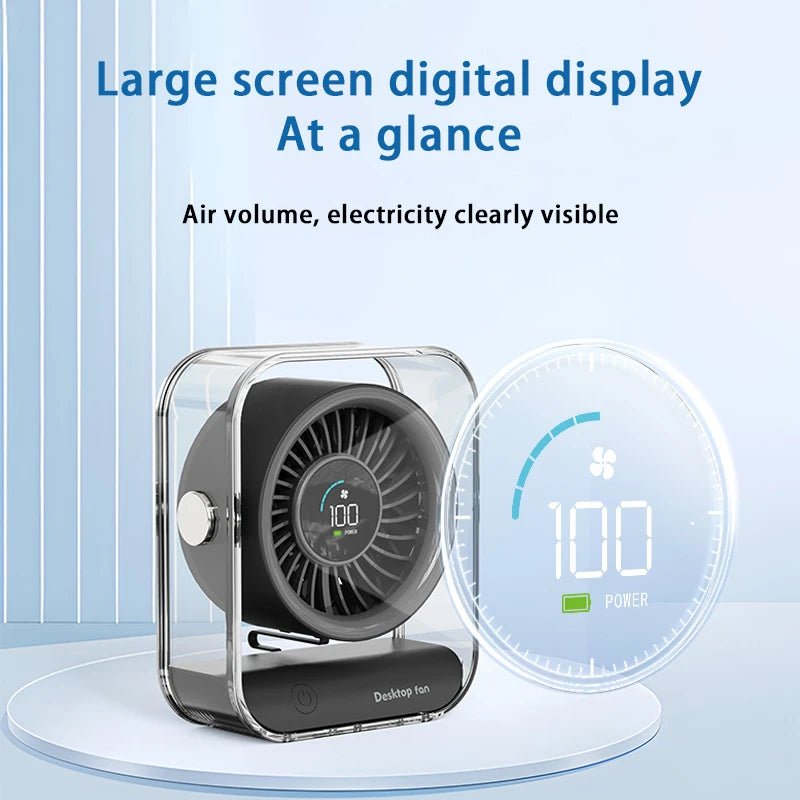 CoolBreeze: Silent USB Desk Fan with LED Display - Featured Mart