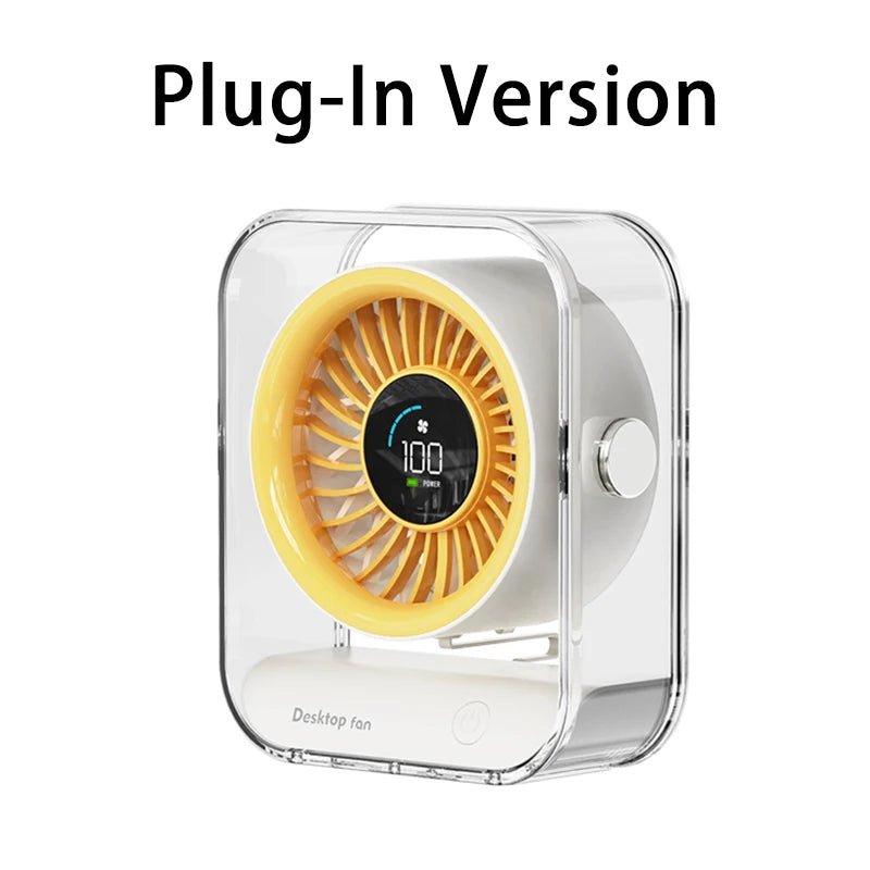CoolBreeze: Silent USB Desk Fan with LED Display - Featured Mart