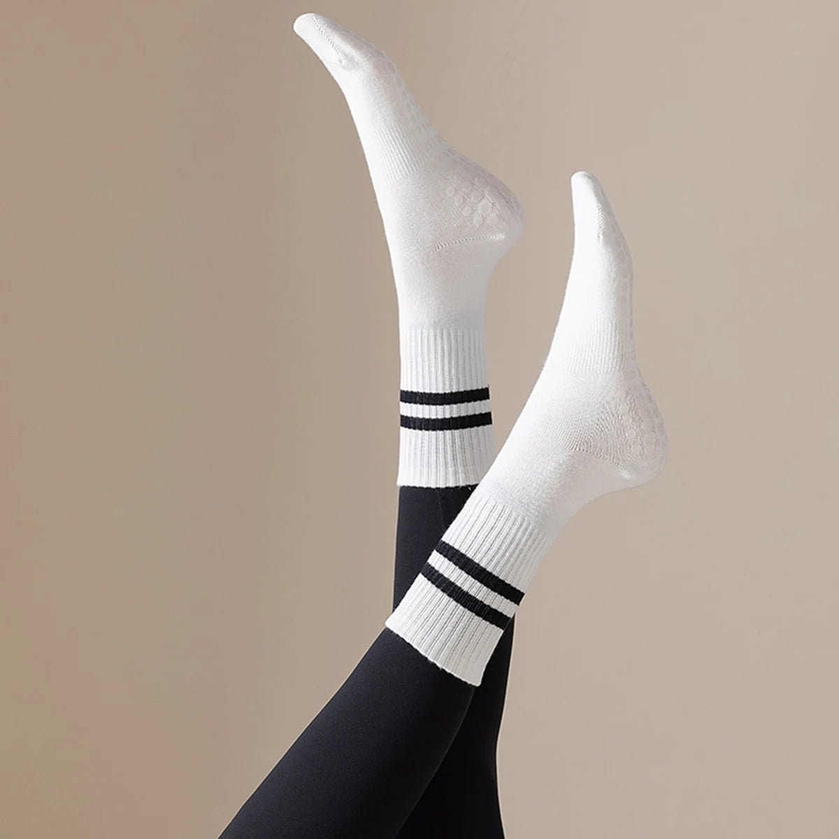 Cotton Non - Slip Yoga, Pilates & Fitness Socks with Silicone Grip - Featured Mart