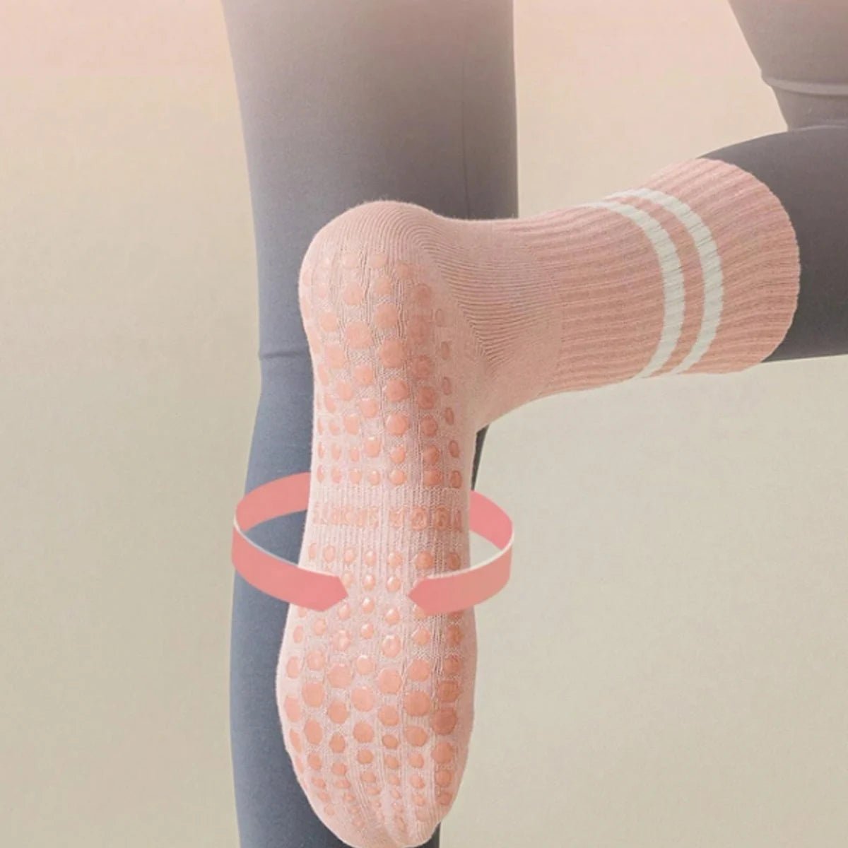 Cotton Non - Slip Yoga, Pilates & Fitness Socks with Silicone Grip - Featured Mart