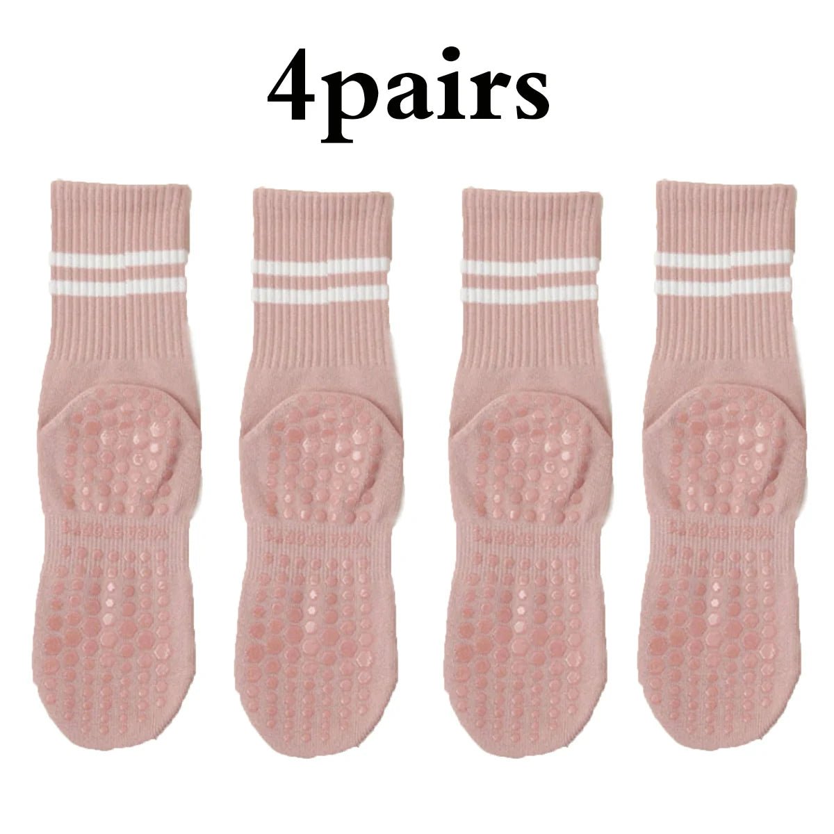Cotton Non - Slip Yoga, Pilates & Fitness Socks with Silicone Grip - Featured Mart