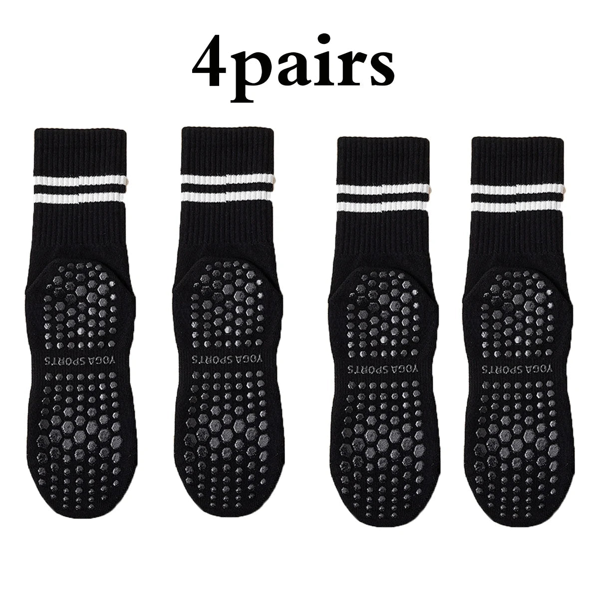 Cotton Non - Slip Yoga, Pilates & Fitness Socks with Silicone Grip - Featured Mart